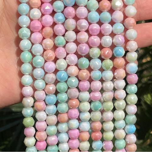 Crystal Beads, Round, DIY & faceted, multi-colored, 8mm Approx 35 cm 
