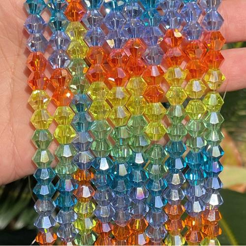 Crystal Beads, Geometrical Pattern, DIY & faceted, multi-colored Approx 35 cm 