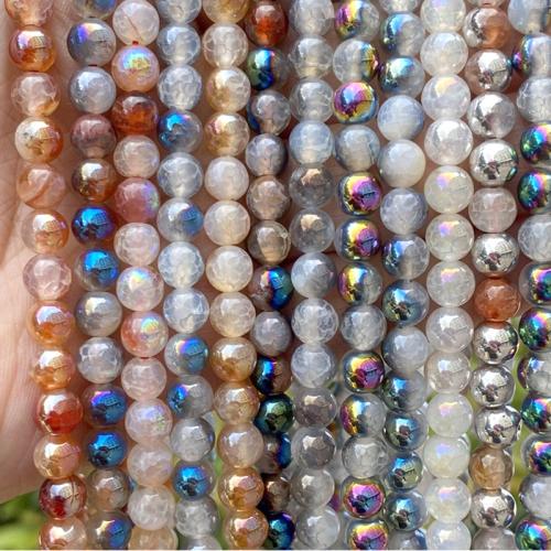 Cristal craquelé goutte, Rond, Placage, DIY & normes différentes pour le choix, plus de couleurs à choisir, Vendu par brin