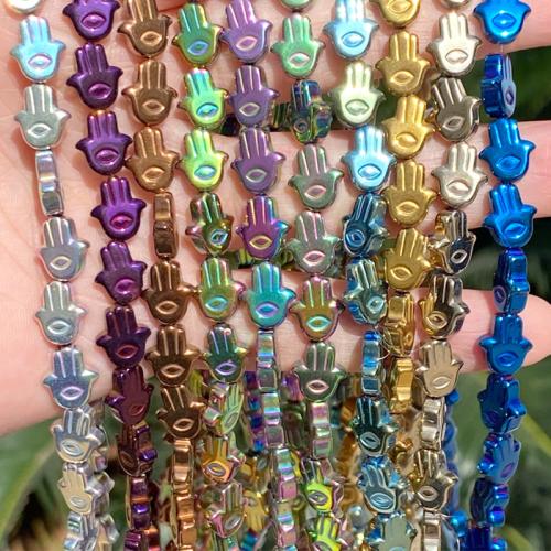 hématite non magnétique goutte, Mal Hamsa yeux, Placage, DIY, plus de couleurs à choisir Environ Vendu par brin