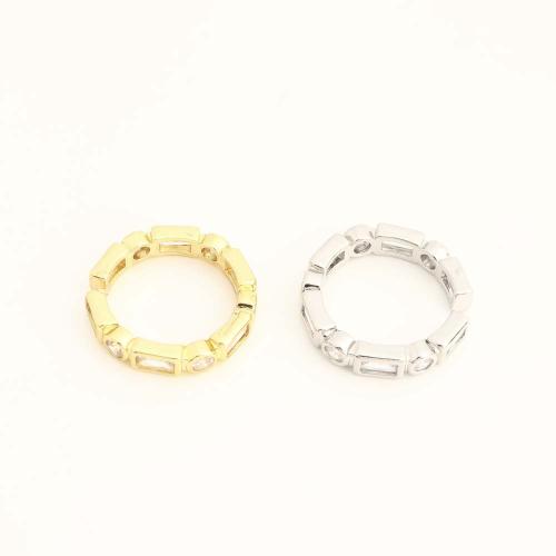 Cubic Zirconia Micro Pave Brass Finger Ring, fashion jewelry & micro pave cubic zirconia & for woman 