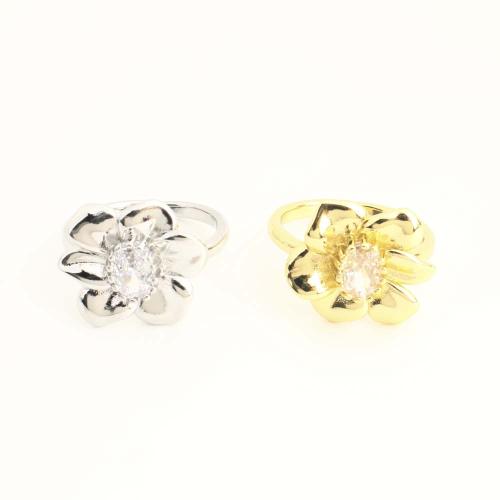 Cubic Zirconia Micro Pave Brass Finger Ring, fashion jewelry & micro pave cubic zirconia & for woman 
