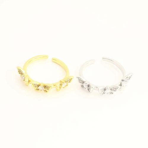 Cubic Zirconia Micro Pave Brass Finger Ring, fashion jewelry & micro pave cubic zirconia & for woman 