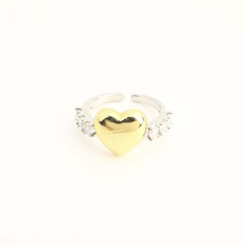 Cubic Zirconia Micro Pave Brass Finger Ring, fashion jewelry & micro pave cubic zirconia & for woman, original color 