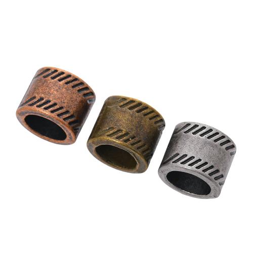 Perles de gros trou en alliage de zinc, Placage, DIY, plus de couleurs à choisir Vendu par sac