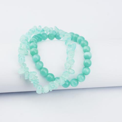 Pierre naturelle Set de bracelet, poli, unisexe & normes différentes pour le choix, beads length 8mm, Vendu par fixé