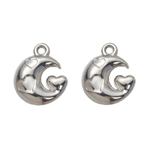 Stainless Steel Pendants, 304 Stainless Steel, Moon, DIY 