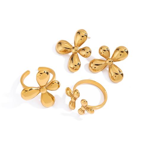 Parures de bijoux en acier inoxydable, Acier inoxydable 304, Placage, bijoux de mode & styles différents pour le choix & pour femme, doré, Vendu par PC