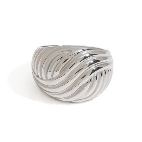 Bague en acier inoxydable, Acier inoxydable 304, Placage, bijoux de mode & normes différentes pour le choix & pour femme, couleur originale, Vendu par PC