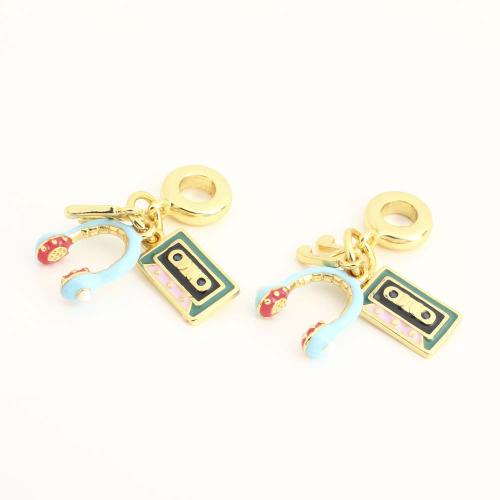 laiton Pendentif, DIY & émail, doré, Vendu par PC