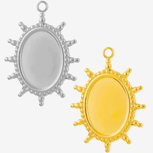 Monture de pendentif en acier inoxydable, Acier inoxydable 304, soleil, Placage, DIY, plus de couleurs à choisir Vendu par sac