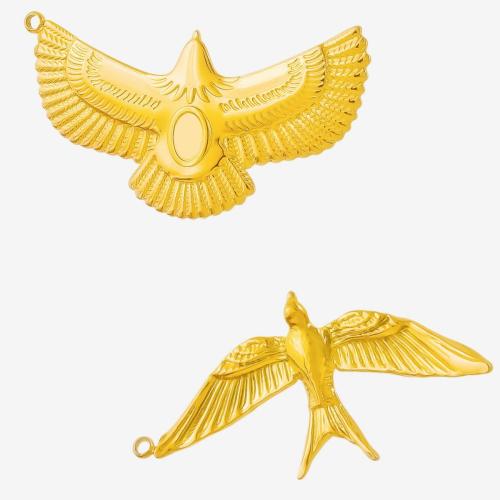 Pendentifs d'animaux en acier inoxydable , Acier inoxydable 304, oiseau, Placage, DIY, plus de couleurs à choisir Vendu par sac
