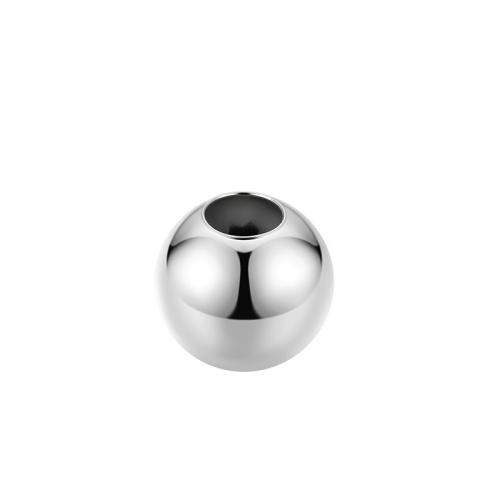 925 Sterling Silver Stopper Beads, with Silicone, Round, DIY 