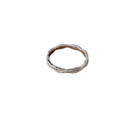 Argent sterling 925 bague, Plaqué de platine, normes différentes pour le choix & pour femme & avec strass Vendu par PC