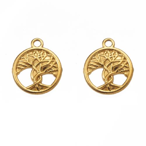 Stainless Steel Pendants, 304 Stainless Steel, Round, DIY & hollow 