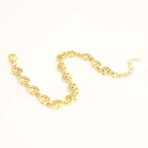 Cubic Zirconia Micro Pave Brass Bracelet, fashion jewelry & micro pave cubic zirconia & for woman [