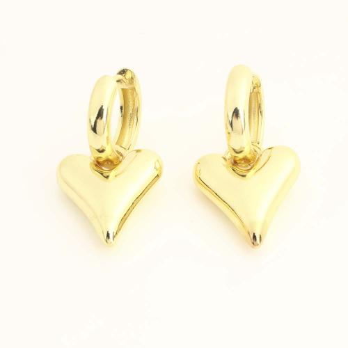 Латунные серьги падение, Латунь, Сердце, ювелирные изделия моды & Женский, Много цветов для выбора, продается Пара