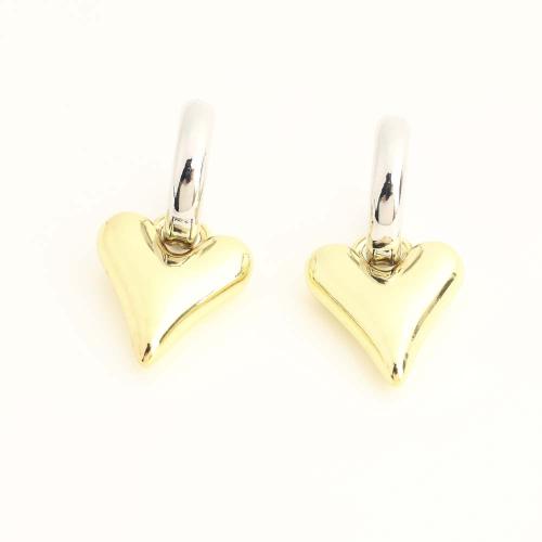 Латунные серьги падение, Латунь, Сердце, ювелирные изделия моды & Женский, Много цветов для выбора, продается Пара