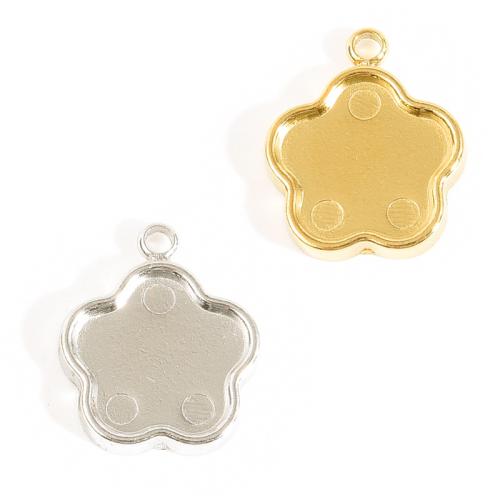 Monture de pendentif en acier inoxydable, Acier inoxydable 304, fleur, Placage, DIY, plus de couleurs à choisir Vendu par sac