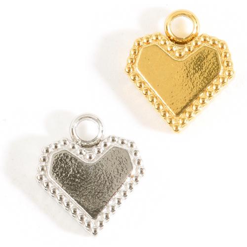 Monture de pendentif en acier inoxydable, Acier inoxydable 304, coeur, Placage, DIY, plus de couleurs à choisir Vendu par sac