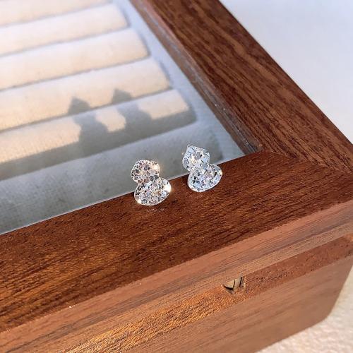 Argent sterling 925 boucle d oreille dormeuse, calebasse, bijoux de mode & pour femme, argent Vendu par PC[