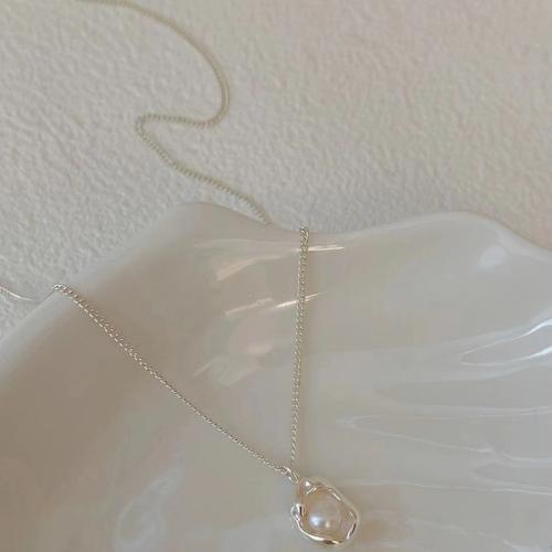 laiton collier, avec perle de plastique, Placage, styles différents pour le choix & pour femme Environ 16-20 pouce, Vendu par PC