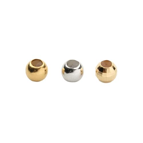 亜鉛合金 ストッパー ビーズ, メッキ, DIY, 無色, 3mm, 穴:約 1.34mm, 売り手 パソコン