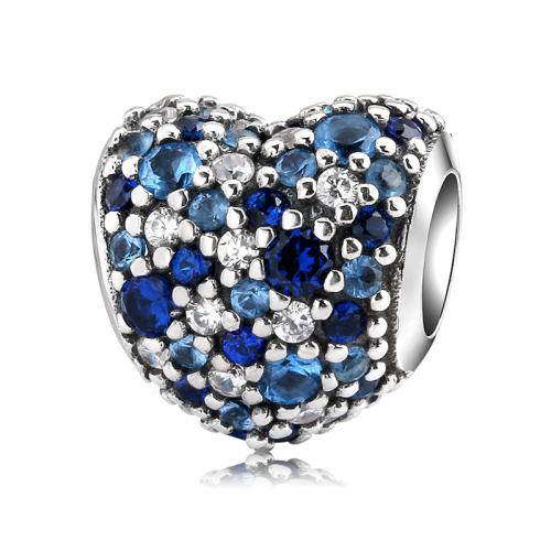 Argent sterling 925 perle d'entretoise, DIY & styles différents pour le choix & émail & avec strass, 10mm, Vendu par PC[