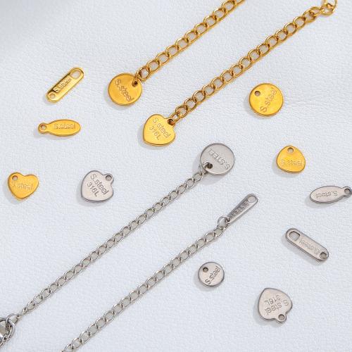 316L Stainless Steel Pendant, gold color plated, DIY & double-hole 