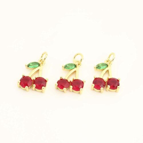 Cubique Pendentif en laiton zircon pavent, DIY & pavé de micro zircon, doré, Vendu par PC