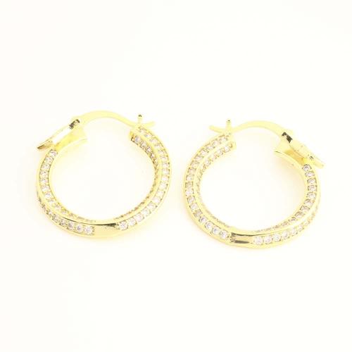 Cubic Zirconia Micro Pave Brass Earring, fashion jewelry & micro pave cubic zirconia & for woman 