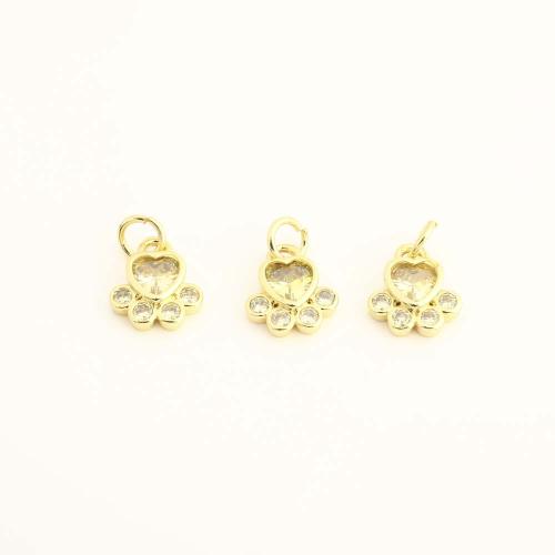 Cubique Pendentif en laiton zircon pavent, Placage de couleur d'or, DIY & pavé de micro zircon, plus de couleurs à choisir, Vendu par PC