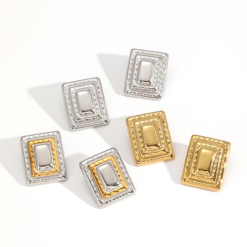 Boucle en acier inoxydable, Acier inoxydable 304, Placage, bijoux de mode, plus de couleurs à choisir, Vendu par paire