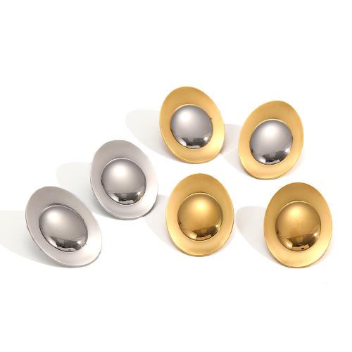 Boucle en acier inoxydable, Acier inoxydable 304, lingot, Placage, bijoux de mode, plus de couleurs à choisir, Vendu par paire