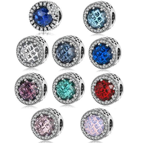 925 пробы бусина-распорка, с кошачий глаз, DIY & со стразами, Много цветов для выбора, 10mm, продается PC[