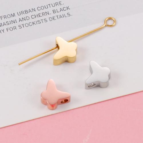 Edelstahl Perlen, 304 Edelstahl, Schmetterling, goldfarben plattiert, DIY, keine, 5PCs/Tasche, verkauft von Tasche