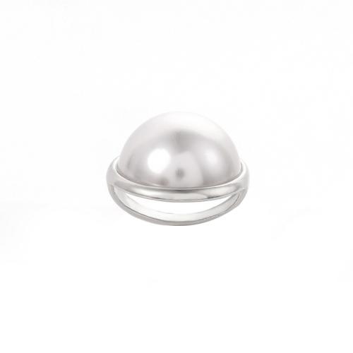 aleación de zinc Bufanda de la hebilla, con Perlas de plástico ABS, alta calidad plateado y nunca se descolora, Sostenible, más colores para la opción, Vendido por UD