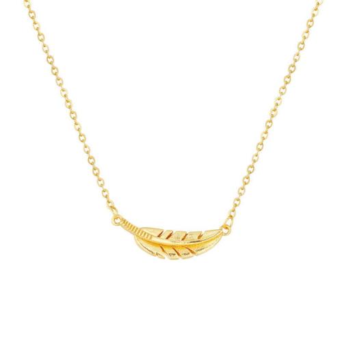 Handgemachte Messinghalskette, Messing, mit Verlängerungskettchen von 5cm, Modeschmuck & für Frau, goldfarben, Länge:ca. 40 cm, verkauft von PC