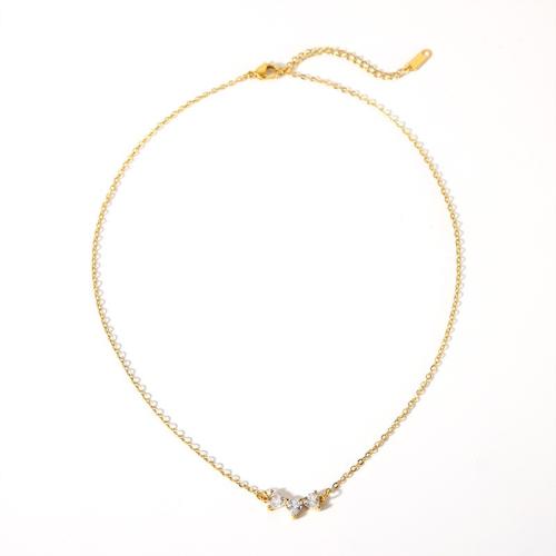 304 Stainless Steel Sweater Necklace, plated, fashion jewelry & for woman & with rhinestone, silver color 