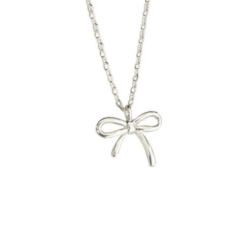 Collier en laiton fait à la main, avec 5cm chaînes de rallonge, Noeud papillon, Placage, bijoux de mode & pour femme Environ 40 cm, Vendu par PC
