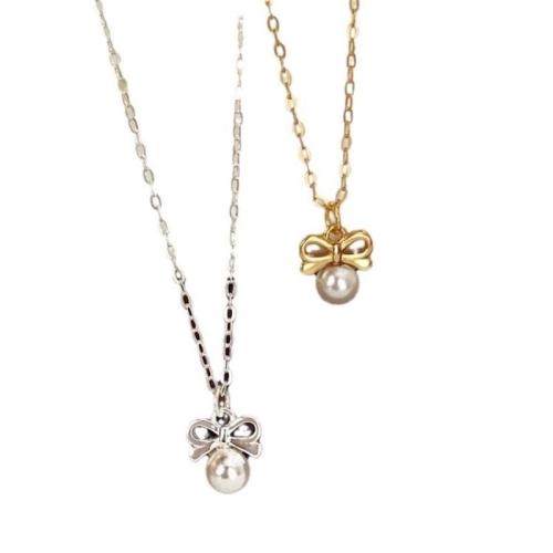 Collier en laiton fait à la main, avec perle de plastique, avec 5cm chaînes de rallonge, Placage, bijoux de mode & pour femme, plus de couleurs à choisir Environ 40 cm, Vendu par PC
