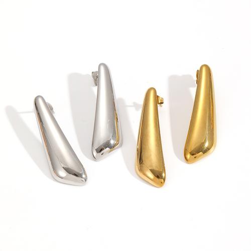 Arete de acero inoxidable , acero inoxidable 304, chapado, Joyería, dos diferentes colores, Vendido por Par