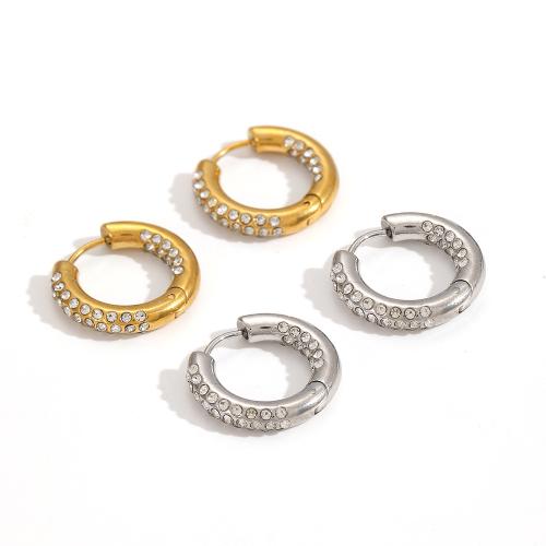 ステンレス　ダングル ピアス, 304ステンレススチール, メッキ, ファッションジュエリー & マイクロパヴェジルコニア, 2色の異なる, 売り手 ペア