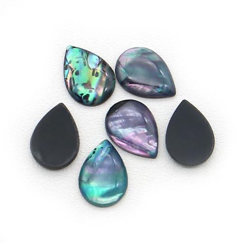 Abalone Shell Cabochon, with Acrylic, Teardrop, DIY & enamel, mixed colors [