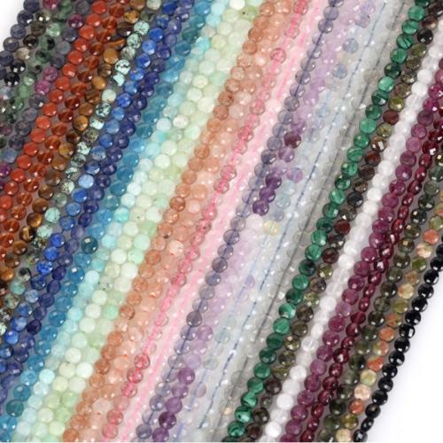Perles de pierre gemme unique, Rond, DIY & différents matériaux pour le choix & facettes, 4mm, Environ Vendu par brin