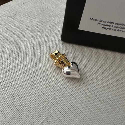 Pendentifs en argent, Argent sterling 925, coeur, DIY, pendant length 10-20mm, Vendu par PC