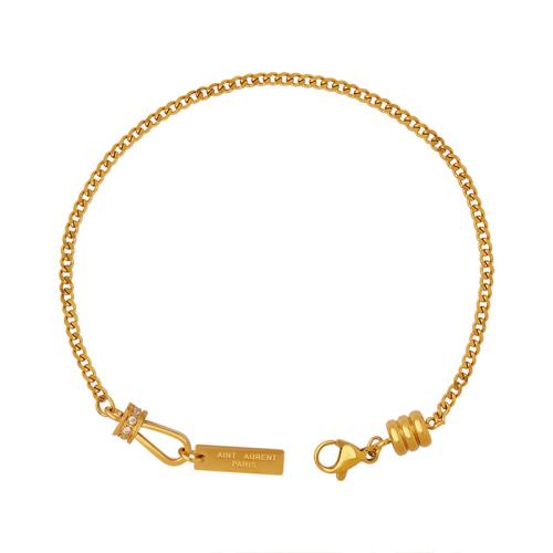 Titanium Steel Bracelet & Bangle, plated, fashion jewelry & micro pave cubic zirconia & for woman 