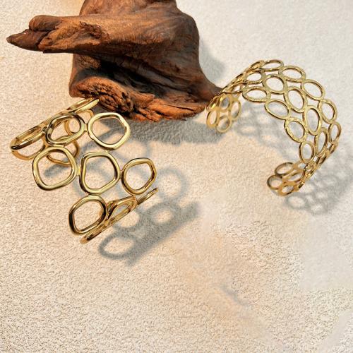 Bracelet en acier inoxydable, Acier inoxydable 304, Plaqué or 18K, styles différents pour le choix & pour femme & creux, Vendu par PC[