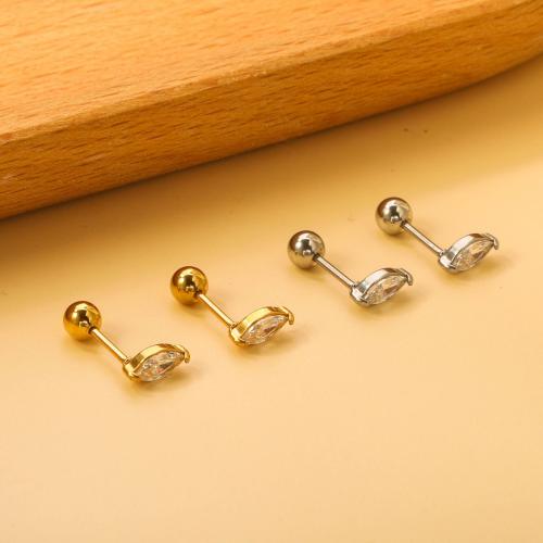 Boucle en acier inoxydable, Acier inoxydable 304, Placage, bijoux de mode & pour femme & avec strass, plus de couleurs à choisir, Vendu par paire