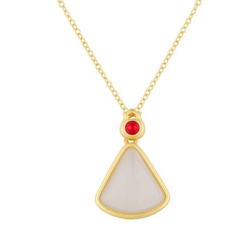 Collier en laiton fait à la main, avec résine, avec 5cm chaînes de rallonge, Placage, bijoux de mode & pour femme Environ 40 cm, Vendu par PC